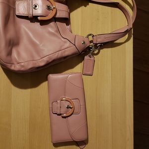 Coach purse and matching wallet